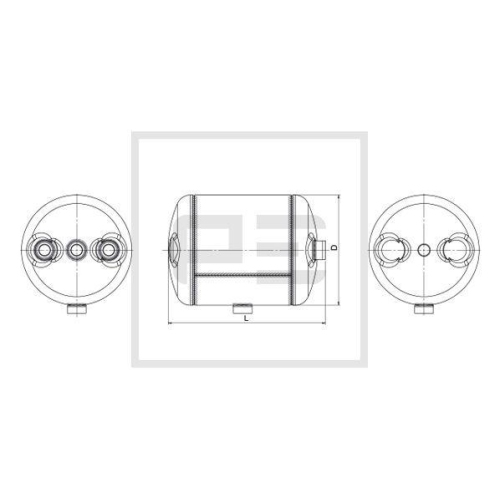 PE Automotive Luftbeh&auml;lter, Druckluftanlage 036.353-80A