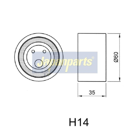 JAPANPARTS Riemenspanner, Zahnriemen BE-H14