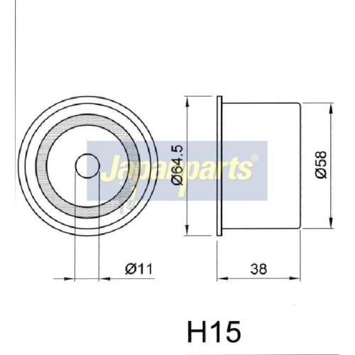 JAPANPARTS Riemenspanner, Zahnriemen BE-H15