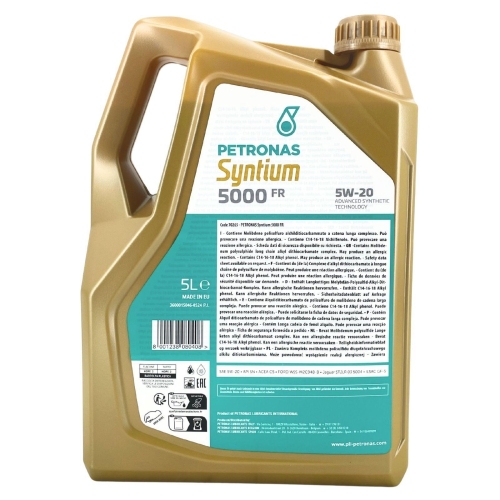Motor&ouml;l Motoren&ouml;l SYNTIUM 5000 FR 5W-20, 5 Liter Kanister PETRONAS 70265M12EU