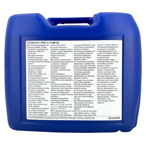 Motor&ouml;l Motoren&ouml;l Fuchs Titan GT1 PRO C-3 5W-30 20 Liter 601226380