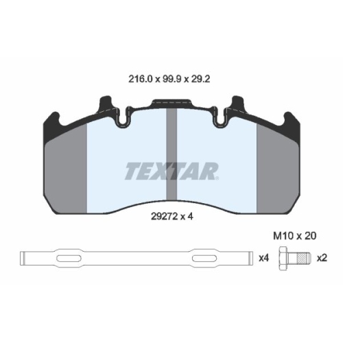 TEXTAR Bremsbelagsatz, Scheibenbremse 2927201