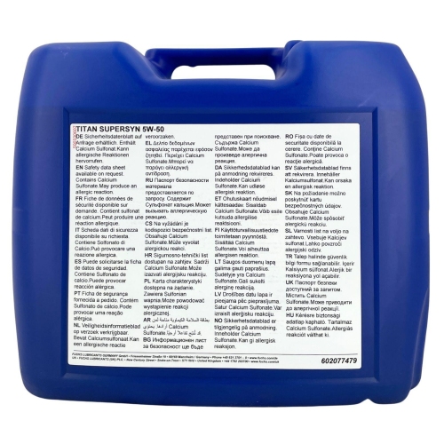 Motor&ouml;l Motoren&ouml;l Fuchs Titan Supersyn 5W-50 20 Liter 602077479