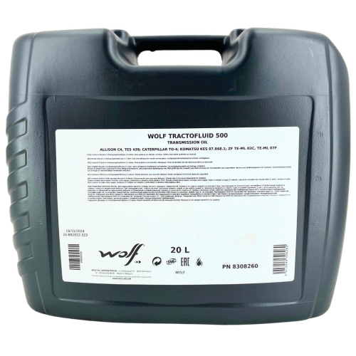 Getriebe&ouml;l Wolf TractoFluid 500 20 Liter Kanister 8308260