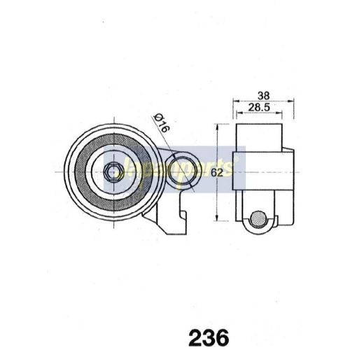 JAPANPARTS Riemenspanner, Zahnriemen BE-236