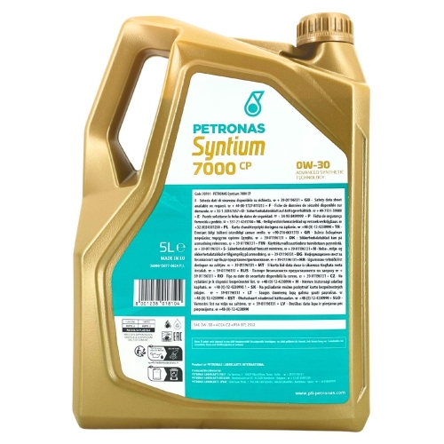 Motor&ouml;l Motoren&ouml;l SYNTIUM 7000 CP 0W-30 SP 5 Liter Kanister PETRONAS 70701M12EU