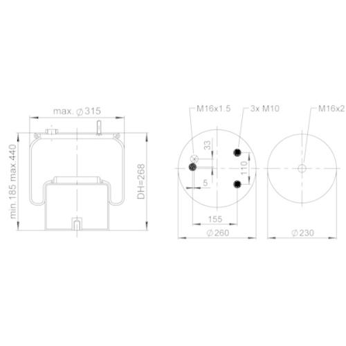 PRIME-RIDE Federbalg, Luftfederung Value Range 1R12-712