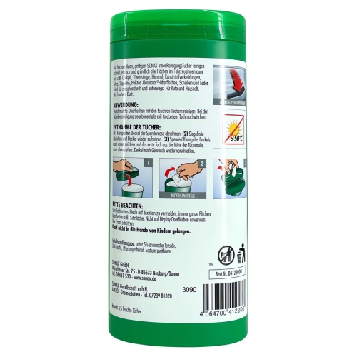 SONAX InnenReinigungsT&uuml;cher Box, 25 Stk. 04122000