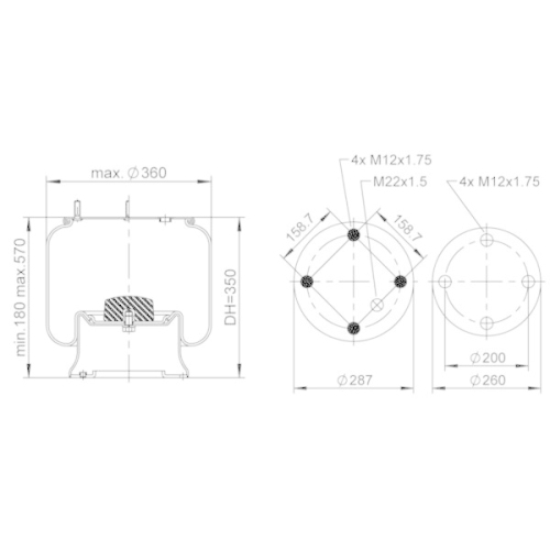 PRIME-RIDE Federbalg, Luftfederung Value Range 1R14-716