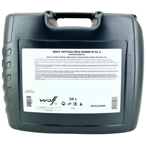 Getriebe&ouml;l Wolf OfficialTech 85W-90 M GL 5 20 Liter Kanister 8318986