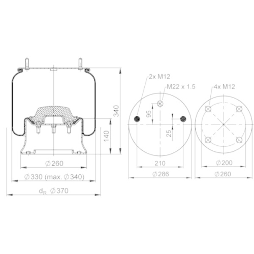 PHOENIX Federbalg, Luftfederung Quality Range 1 D 28 A-10