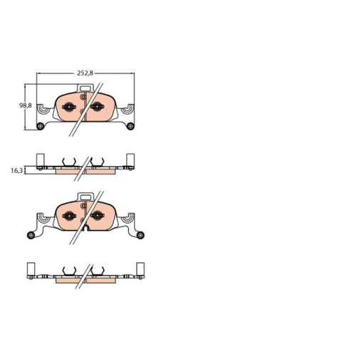 TRW Bremsbelagsatz, Scheibenbremse GDB2126