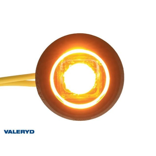 LED Seitenmarkierungsleuchte Valeryd D-32x17,2mm Gelb 12-36V mit je 0,15m Kabel
