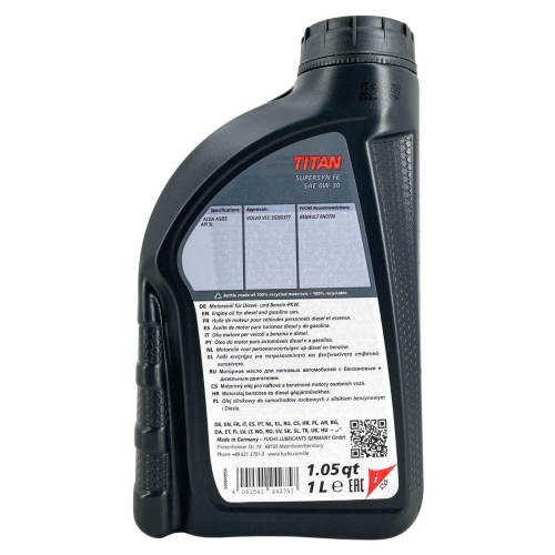 Motor&ouml;l Motoren&ouml;l Fuchs Titan Supersyn FE 0W-30 1 Liter 602008350