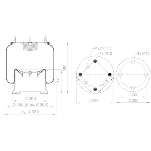 PHOENIX Federbalg, Luftfederung Quality Range 1 D 28 B-2