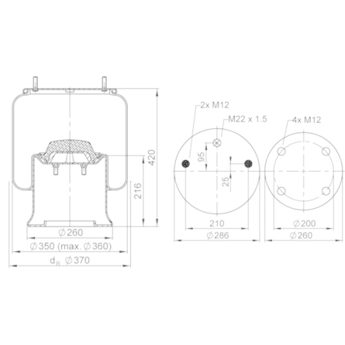 PHOENIX Federbalg, Luftfederung Quality Range 1 D 28 D-10