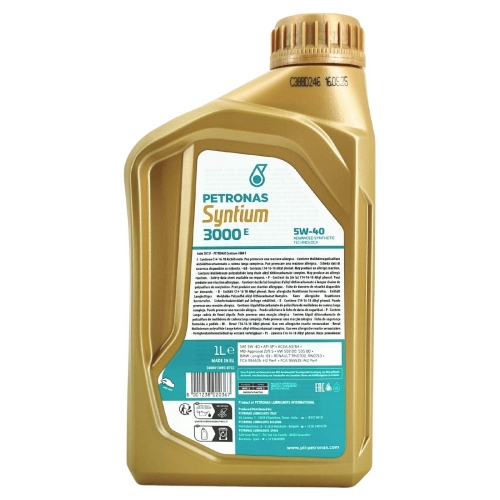 Motor&ouml;l Motoren&ouml;l SYNTIUM 3000 E 5W-40, 1 Liter Flasche PETRONAS 70731E18EU