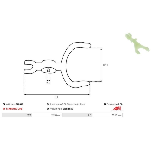 AS-PL Starterhebel, Vergaser Brandneu AS-PL SL3006