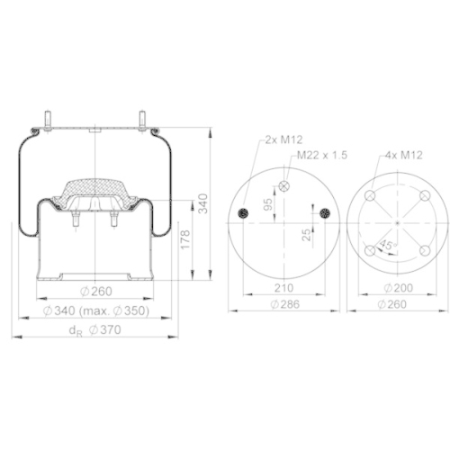 PHOENIX Federbalg, Luftfederung Quality Range 1 D 28 E-1