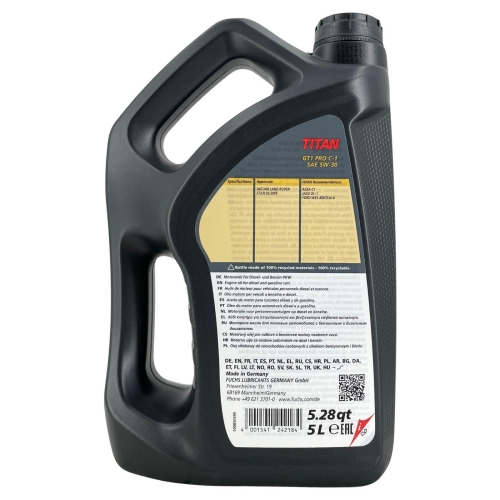 Motor&ouml;l Motoren&ouml;l Fuchs Titan GT1 Pro C-1 5W-30 5 Liter 602007728