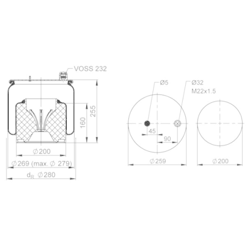PHOENIX Federbalg, Luftfederung Quality Range 1 DF 16 A-1