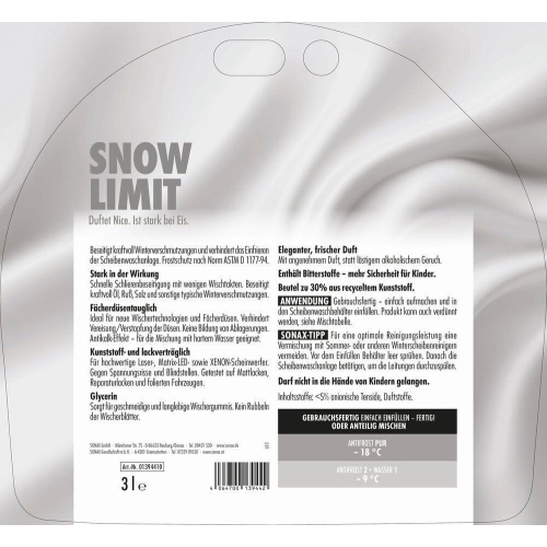 SONAX Frostschutz, Scheibenwaschanlage AntiFrost+KlarSicht bis -18 &deg;C Snow Limit 01394410
