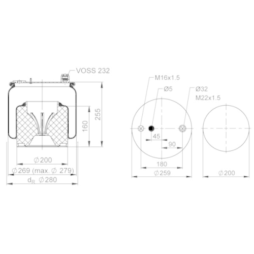 PHOENIX Federbalg, Luftfederung Quality Range 1 DF 16 A-2