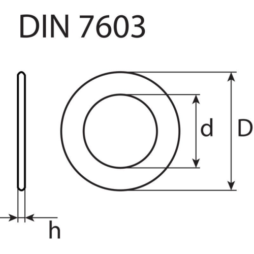100 St&uuml;ck DIN 7603 Kunststoffdichtring braun 14 X 22 PA SWG 464142225