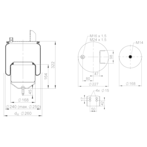 PHOENIX Federbalg, Luftfederung Quality Range 1 DF 17 B-1