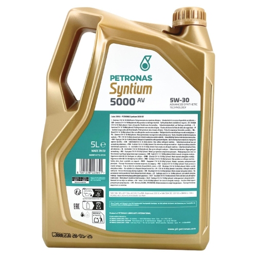 Motor&ouml;l Motoren&ouml;l SYNTIUM 5000 AV 5W-30, 5 Liter Kanister PETRONAS 70950M12EU