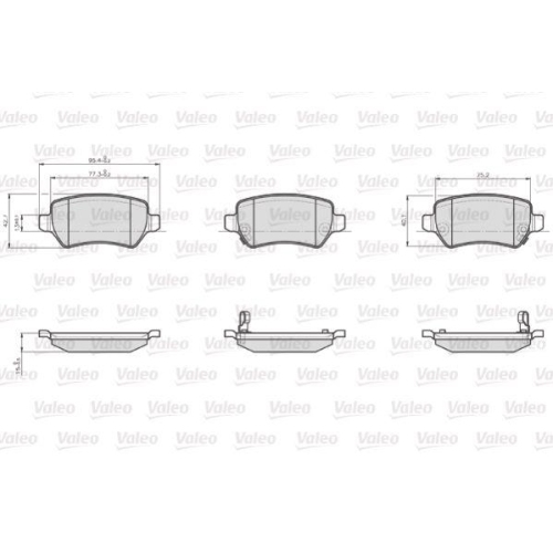 VALEO Bremsbelagsatz, Scheibenbremse OPTIPACK for LCV 872417