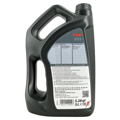 Motor&ouml;l Motoren&ouml;l Fuchs Titan Supersyn 5W-30 5 Liter 602007490