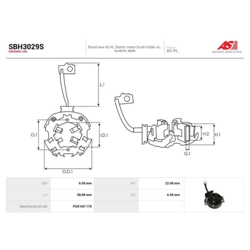 AS-PL Halter, Kohleb&uuml;rsten AS SBH3029S