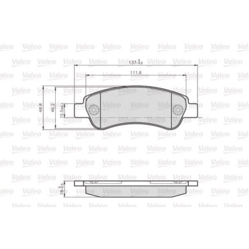 VALEO Bremsbelagsatz, Scheibenbremse OPTIPACK for LCV 872465