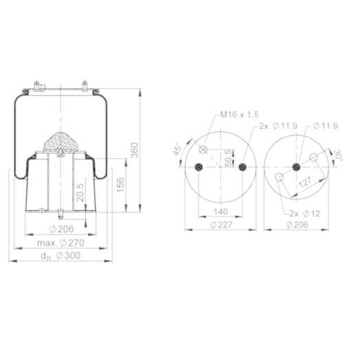 PHOENIX Federbalg, Luftfederung Quality Range 1 DF 20 A-8