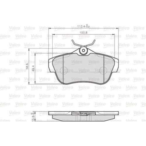 VALEO Bremsbelagsatz, Scheibenbremse OPTIPACK for LCV 872578