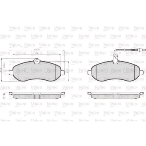 VALEO Bremsbelagsatz, Scheibenbremse OPTIPACK for LCV 872595
