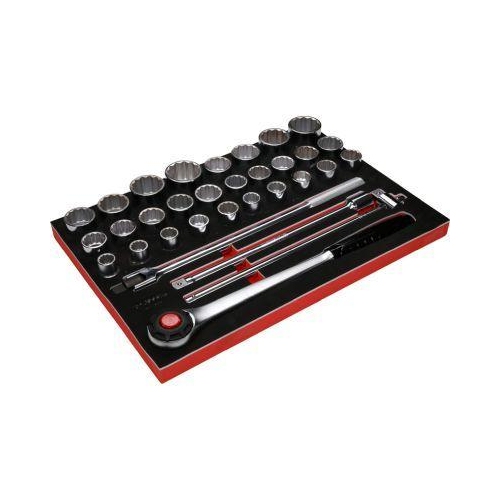 3/4 Zoll Steckschl&uuml;ssel-Satz in Schaumstoffeinlage, 32-tlg KS TOOLS 811.0032