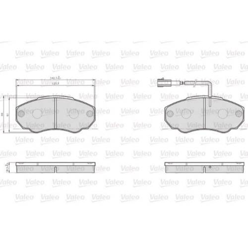 VALEO Bremsbelagsatz, Scheibenbremse OPTIPACK for LCV 872918