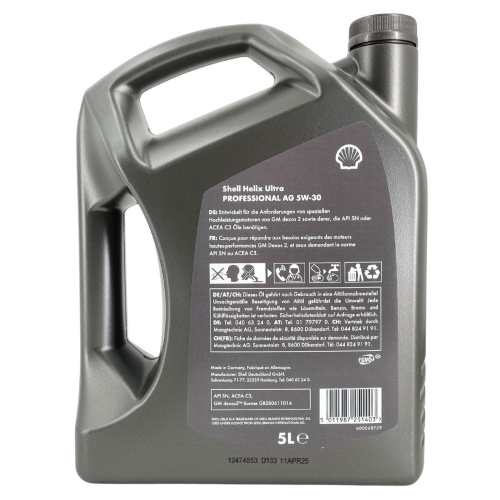 Motor&ouml;l Motoren&ouml;l SHELL Helix Ultra Professional AG 5W-30 5 Liter 550040557