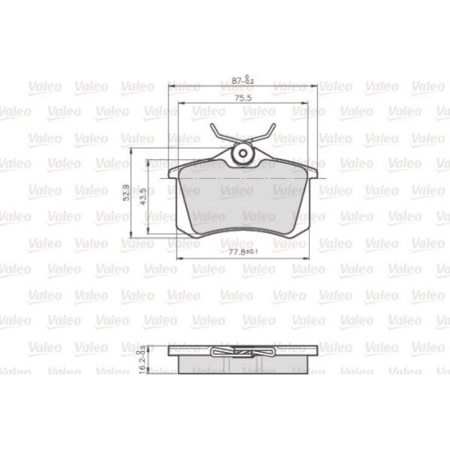 VALEO Bremsbelagsatz, Scheibenbremse OPTIPACK for LCV 872960