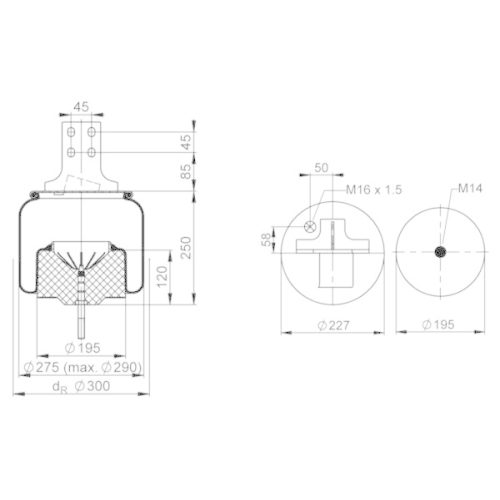 PHOENIX Federbalg, Luftfederung Quality Range 1 DF 20 G-4