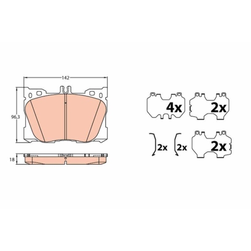 TRW Bremsbelagsatz, Scheibenbremse GDB2150