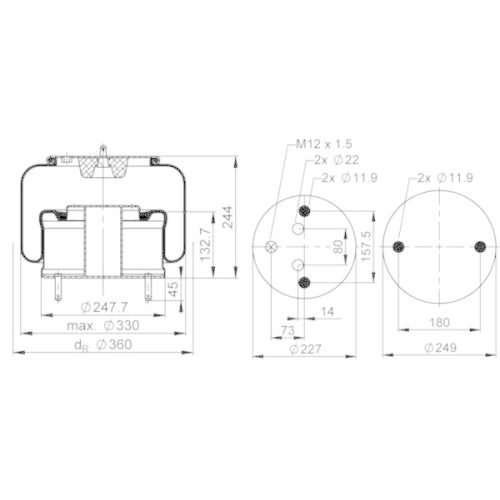 PHOENIX Federbalg, Luftfederung Quality Range 1 DF 23 C-2