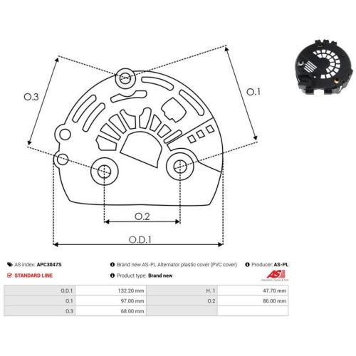 AS-PL Schutzkappe, Generator AS APC3047S