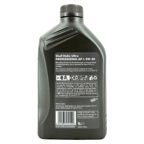 Motor&ouml;l Shell Helix Ultra Professional AP-L 5W 30 - 1 Liter ACEA C2 PSA B71 2290