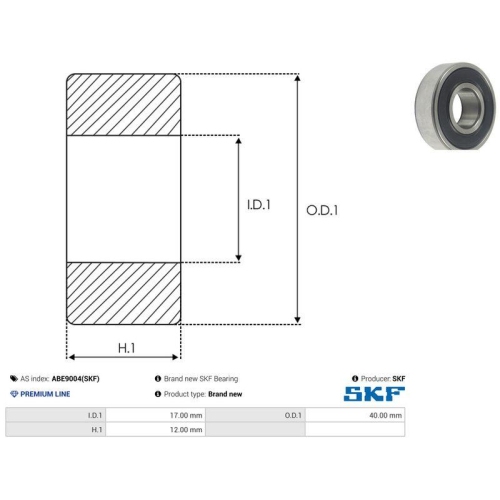 AS-PL Lager SKF ABE9004(SKF)
