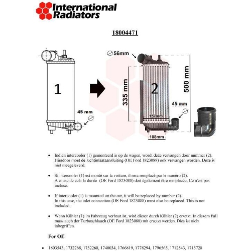 VAN WEZEL Ladeluftk&uuml;hler 18004471