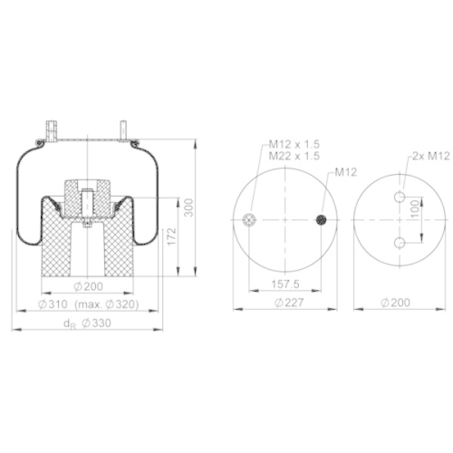 PHOENIX Federbalg, Luftfederung Quality Range 1 DK 21 A-31