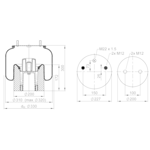 PHOENIX Federbalg, Luftfederung Quality Range 1 DK 21 A-4